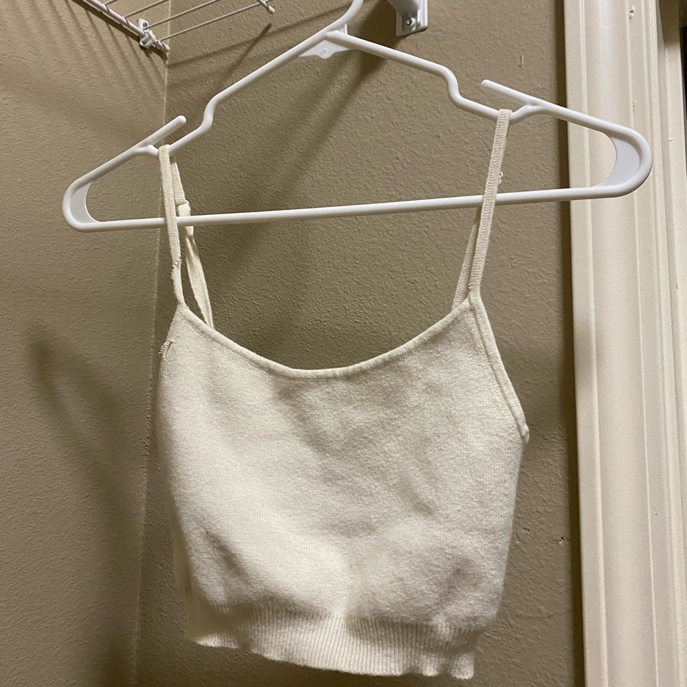 Cream Knit Tank Top